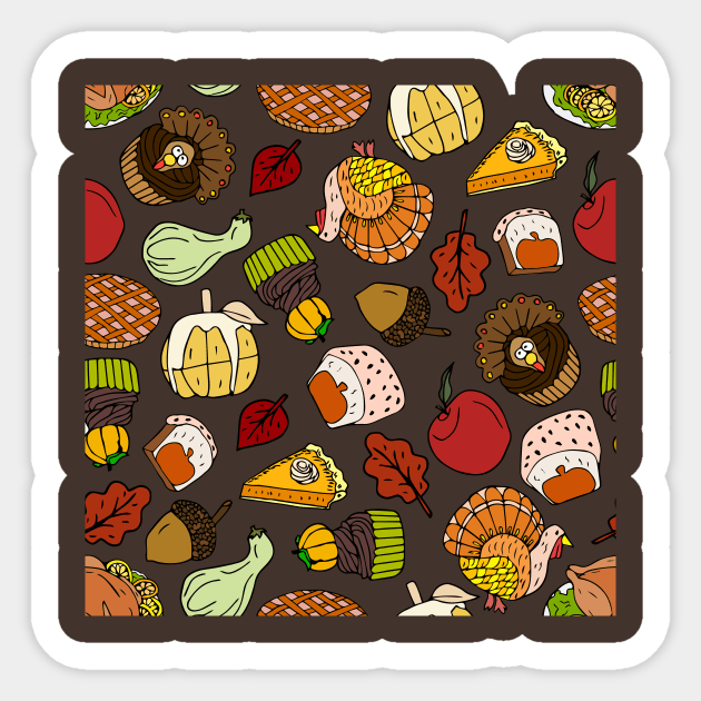 Thanksgiving Patterns Sticker by mrsmitful